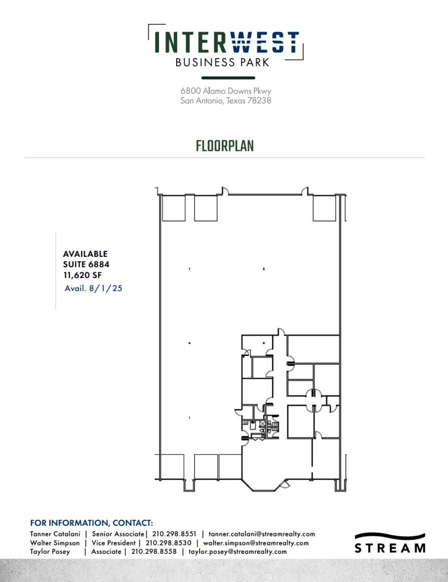 6850-6862 Alamo Downs Pky, San Antonio, TX for lease Floor Plan- Image 1 of 1