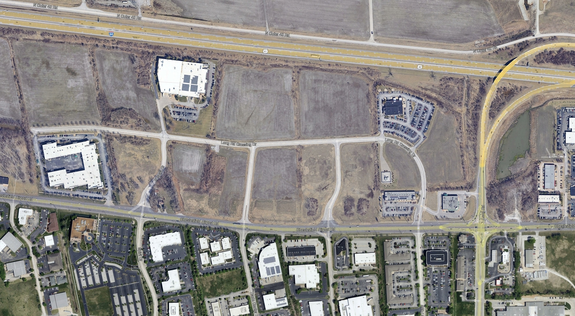 Long Road Crossing Dr & N Trade Center, Chesterfield, MO for sale Aerial- Image 1 of 3
