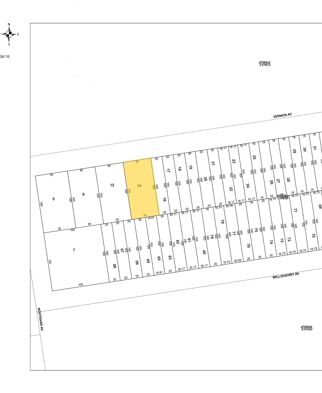 16 Vernon Ave, Brooklyn, NY for sale Plat Map- Image 1 of 2