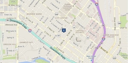 100-102 N 7th St, Richmond, VA - Aerial map view