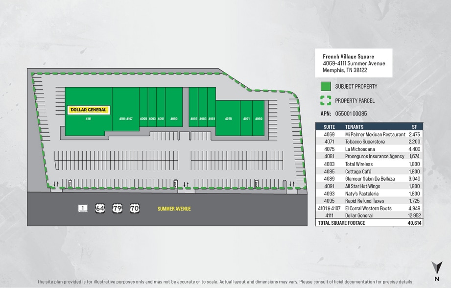 4069-4111 Summer Ave, Memphis, TN for sale - Building Photo - Image 2 of 4