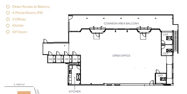 300 Orchard City Dr, Campbell, CA à louer Plan d’étage- Image 1 de 1