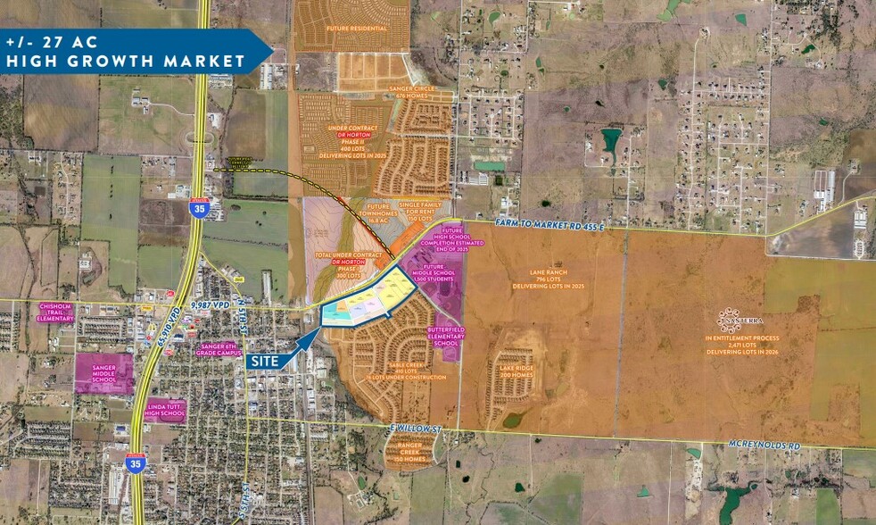 SWC Chapman Rd & Indian Creek Ln, Sanger, TX for sale - Building Photo - Image 1 of 2