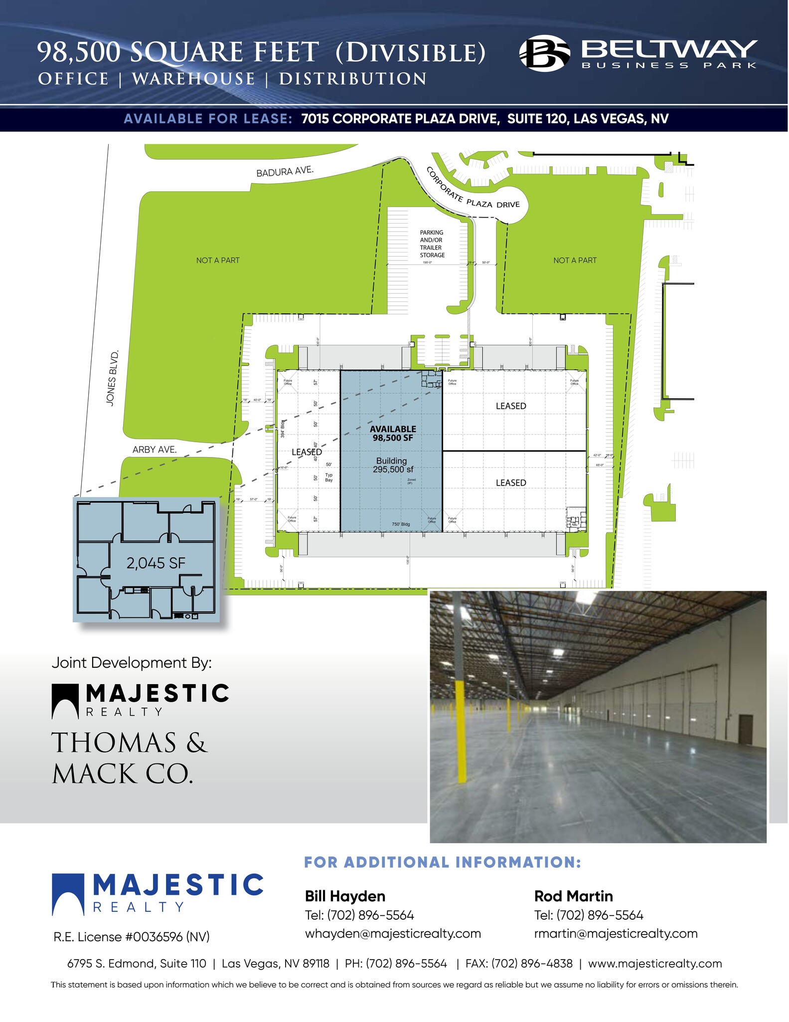 7015 Corporate Plaza Dr, Las Vegas, NV for lease Site Plan- Image 1 of 1