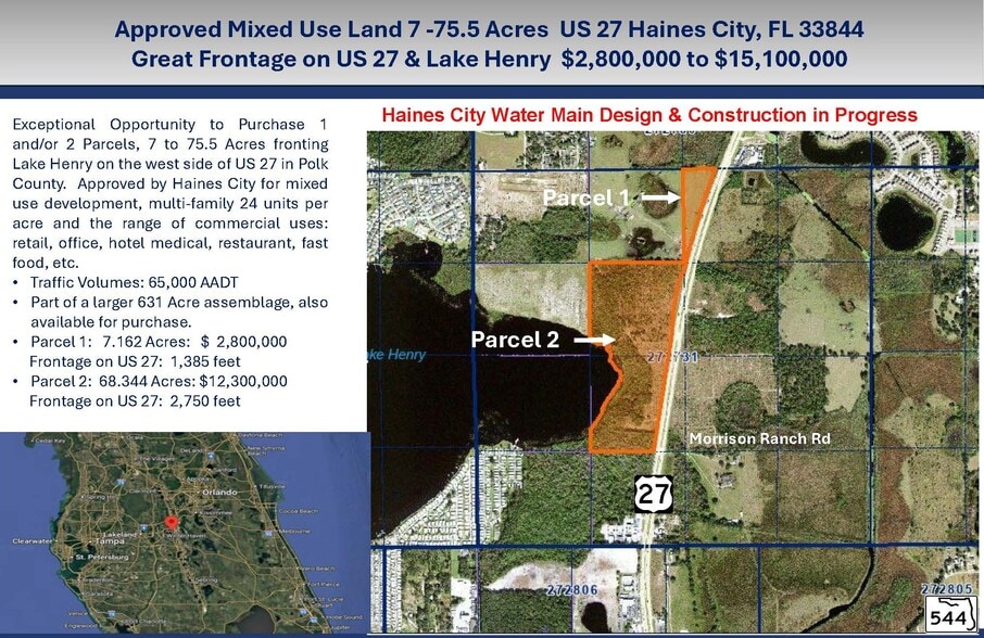 US 27 & SR 544, Haines City, FL for sale - Primary Photo - Image 1 of 5