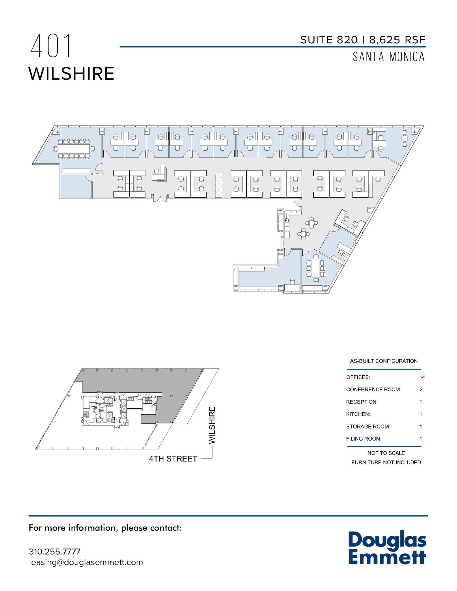 401 Wilshire Blvd, Santa Monica, CA à louer Plan d  tage- Image 1 de 1