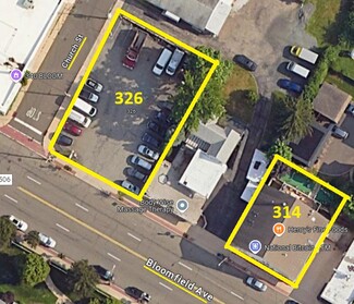 Plus de détails pour 314 & 326 Bloomfield Ave. BLDG+LOT – à vendre, Verona, NJ