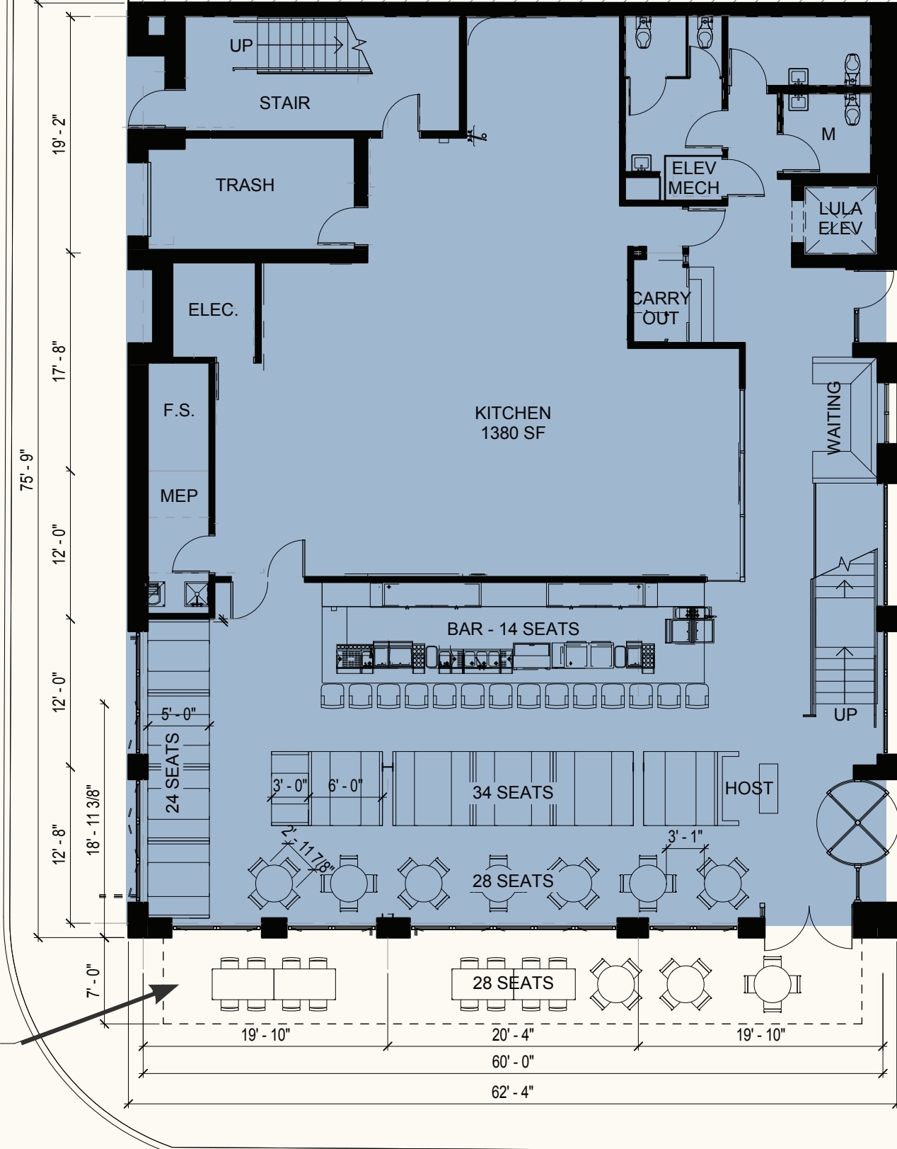 744 S Dearborn St, Chicago, IL for lease Floor Plan- Image 1 of 3
