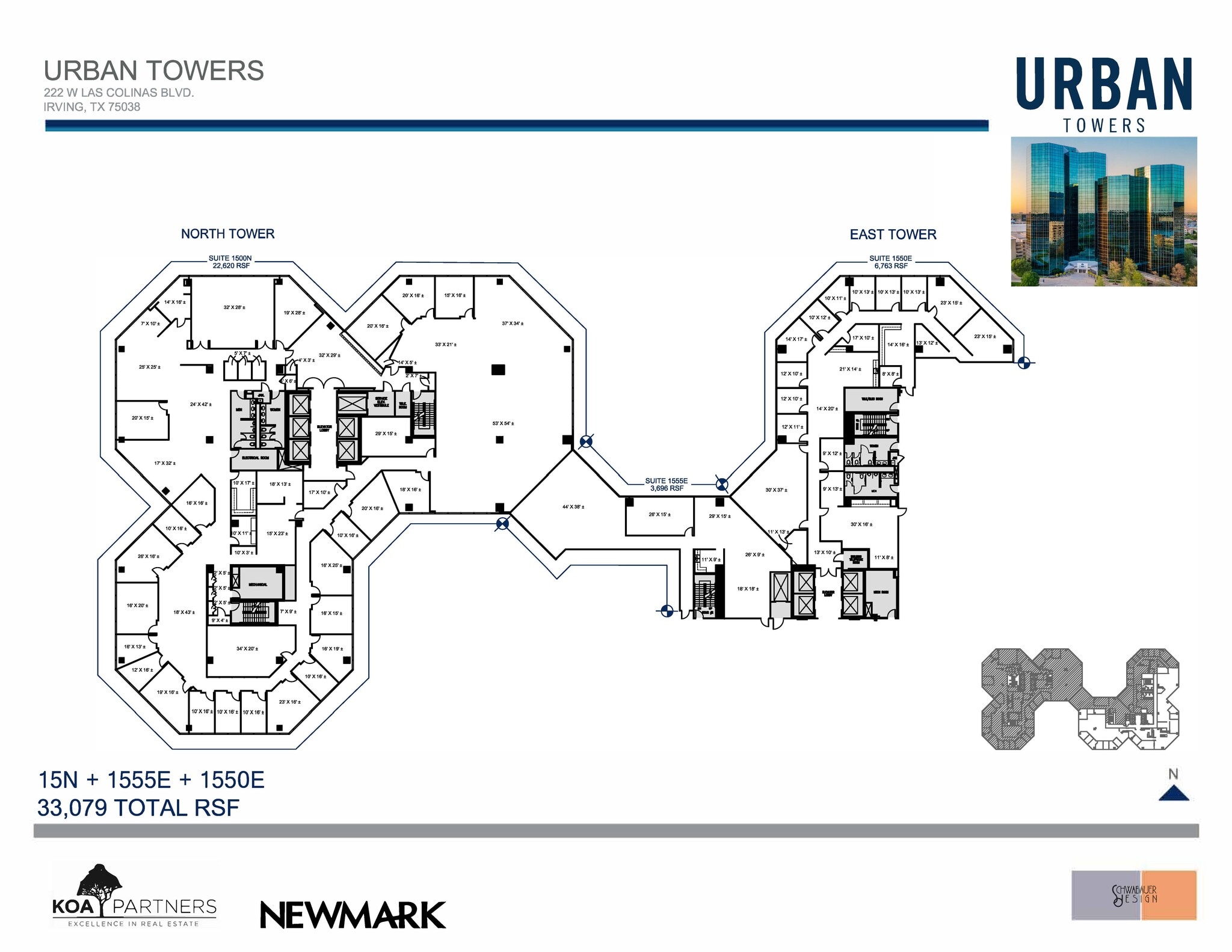 222 W Las Colinas Blvd, Irving, TX à louer Plan d’étage- Image 1 de 1
