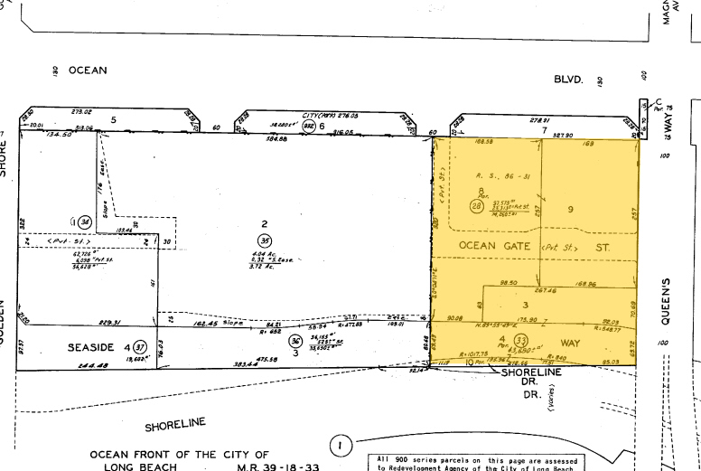 100 Oceangate, Long Beach, CA for lease - Plat Map - Image 2 of 10