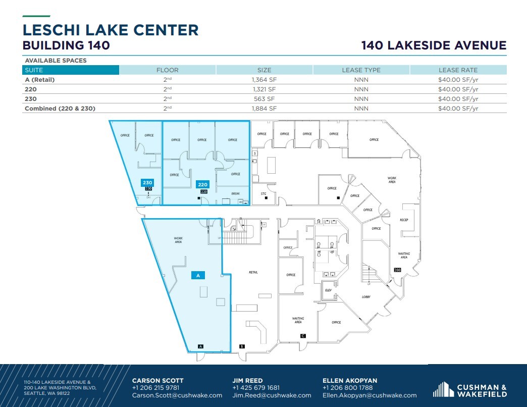 110-140 Lakeside Ave, Seattle, WA for lease Floor Plan- Image 1 of 1