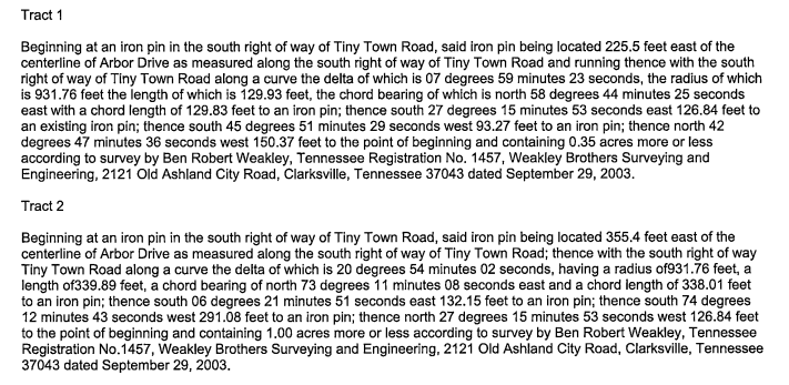 255 Tiny Town rd, Clarksville, TN for sale - Plat Map - Image 2 of 2