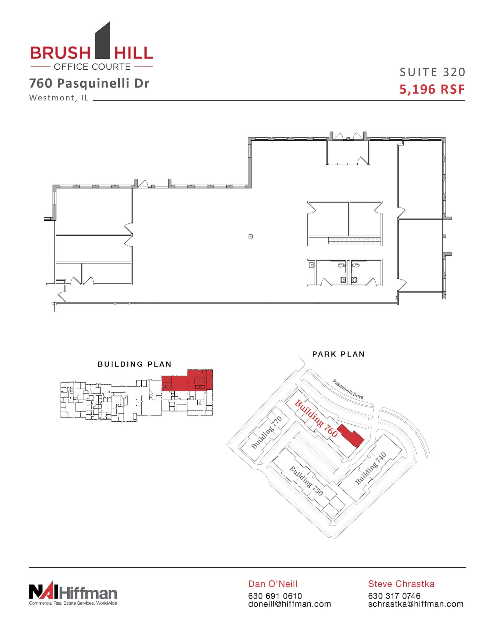 740 Pasquinelli Dr, Westmont, IL for lease Floor Plan- Image 1 of 2