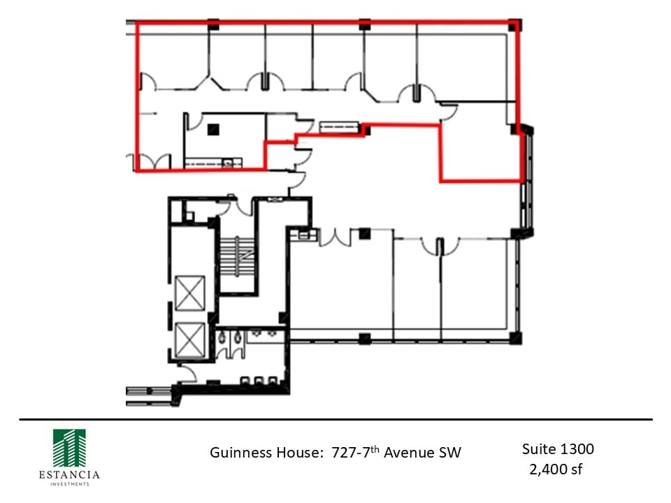 717 7th Ave SW, Calgary, AB à louer Plan d’étage- Image 1 de 1