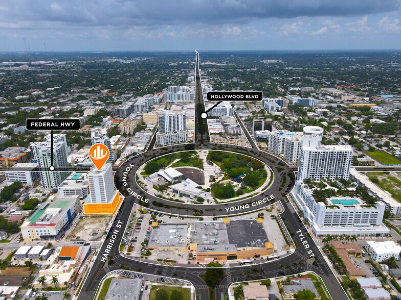 1720 Harrison St, Hollywood, FL à vendre - Aérien - Image 2 de 8