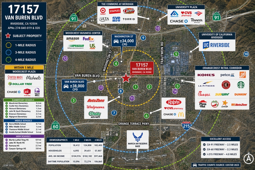 17157 Van Buren Blvd, Riverside, CA for sale - Aerial - Image 3 of 4