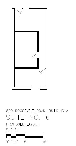 800 Roosevelt Rd, Glen Ellyn, IL à louer Plan d’étage- Image 1 de 1