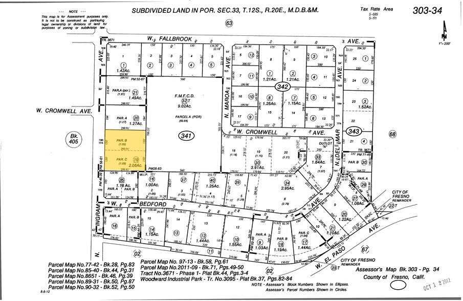 7576 N Ingram Ave, Fresno, CA à louer - Plan cadastral - Image 3 de 3