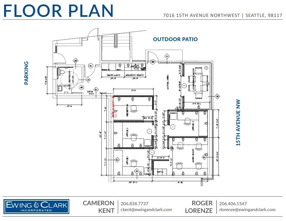7016 15th Ave NW, Seattle, WA à louer Plan d’étage- Image 1 de 1