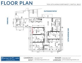 7016 15th Ave NW, Seattle, WA à louer Plan d’étage- Image 1 de 1