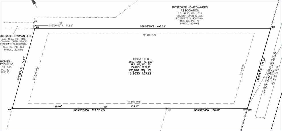 Gaston Day School Rd, Gastonia, NC à vendre - Plan cadastral - Image 3 de 4