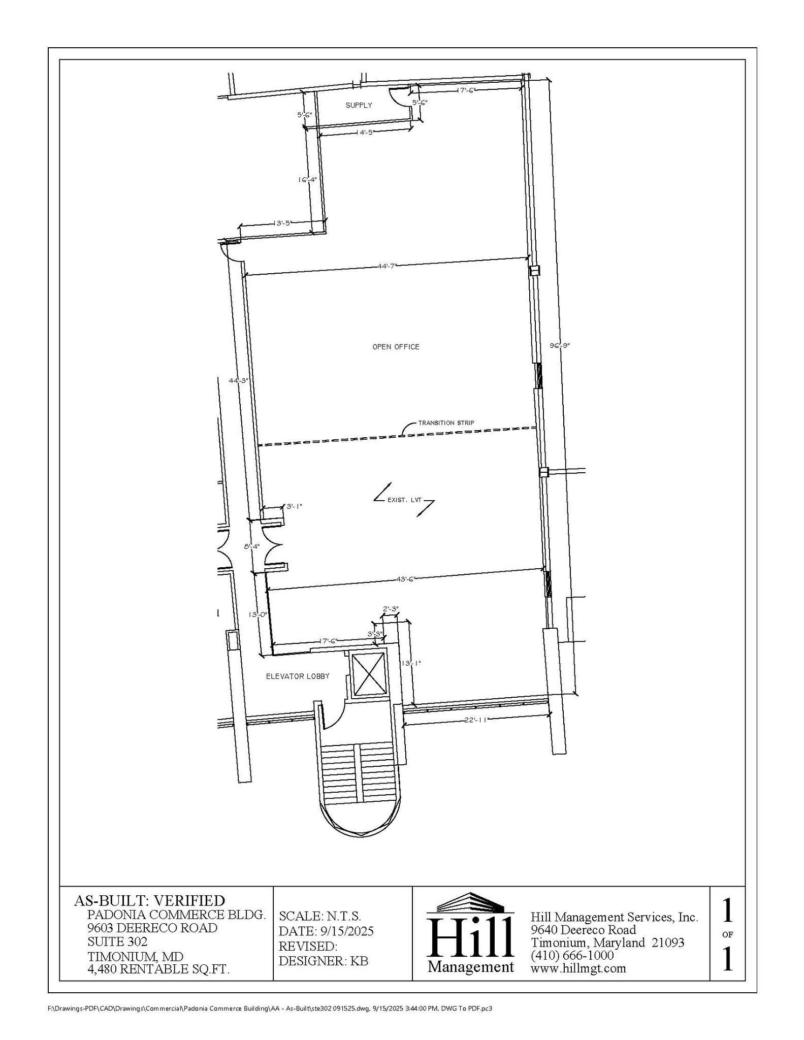 9603 Deereco Rd, Timonium, MD for lease Floor Plan- Image 1 of 1