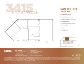 3415 S sepulveda Blvd, Los Angeles, CA à louer Plan d’étage- Image 1 de 2