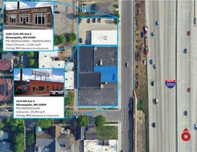 2118 S 4th Ave, Minneapolis, MN - Aerial  map view