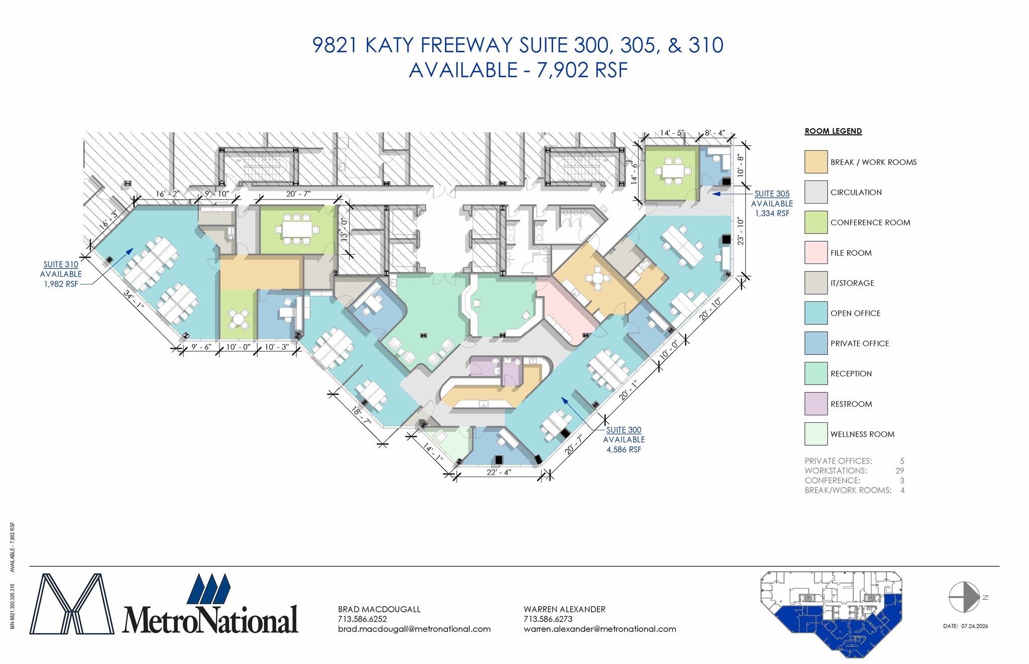 9821 Katy Fwy, Houston, TX for lease Floor Plan- Image 1 of 1
