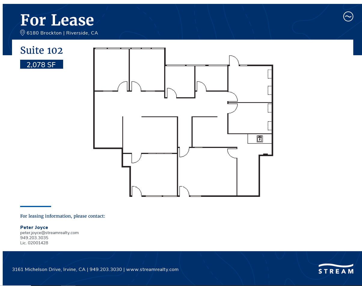 6180 Brockton Ave, Riverside, CA à louer Plan d’étage- Image 1 de 1