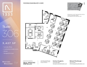 1333 N Kingsbury St, Chicago, IL à louer Plan d’étage- Image 1 de 2