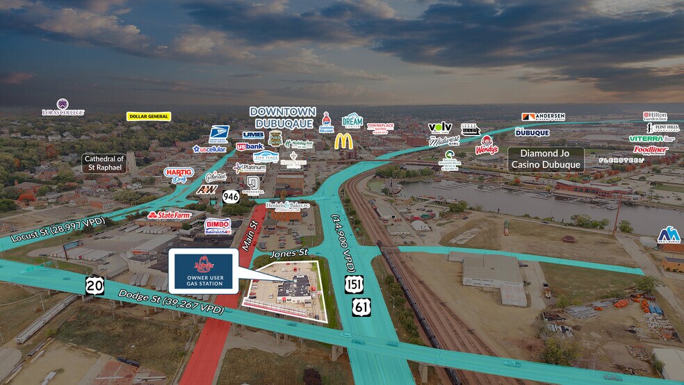 10 Main St, Dubuque, IA à vendre - Photo du bâtiment - Image 2 de 5