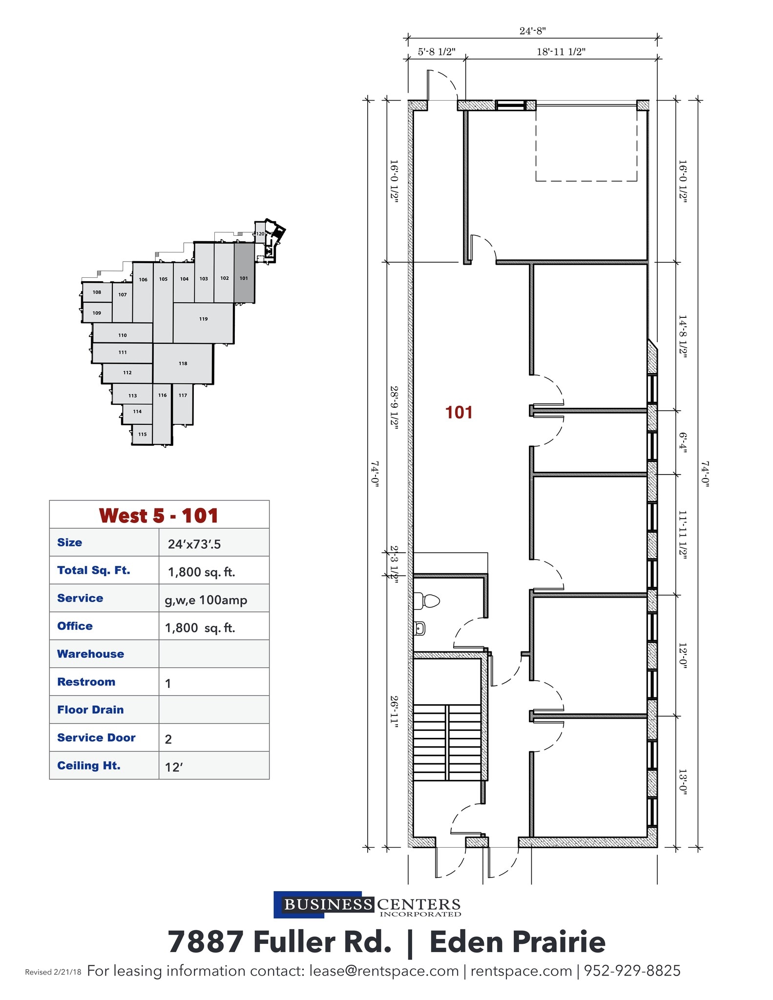 7887 Fuller Rd, Eden Prairie, MN à louer Plan de site- Image 1 de 1