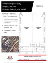 4042 Enterprise Way, Flowery Branch, GA à louer Plan d’étage- Image 2 de 3