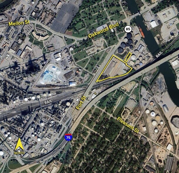 411 S Fort St, Detroit, MI à vendre - Aérien - Image 2 de 3