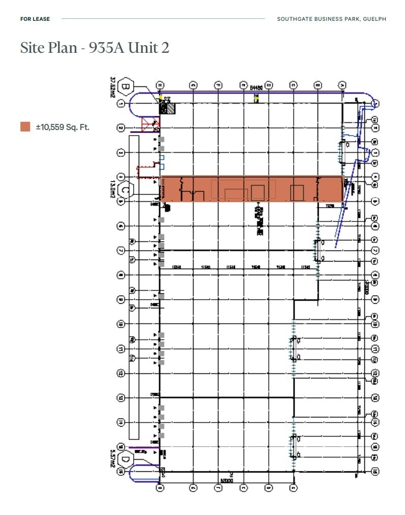 935A Southgate Dr, Guelph, ON for lease Floor Plan- Image 1 of 3