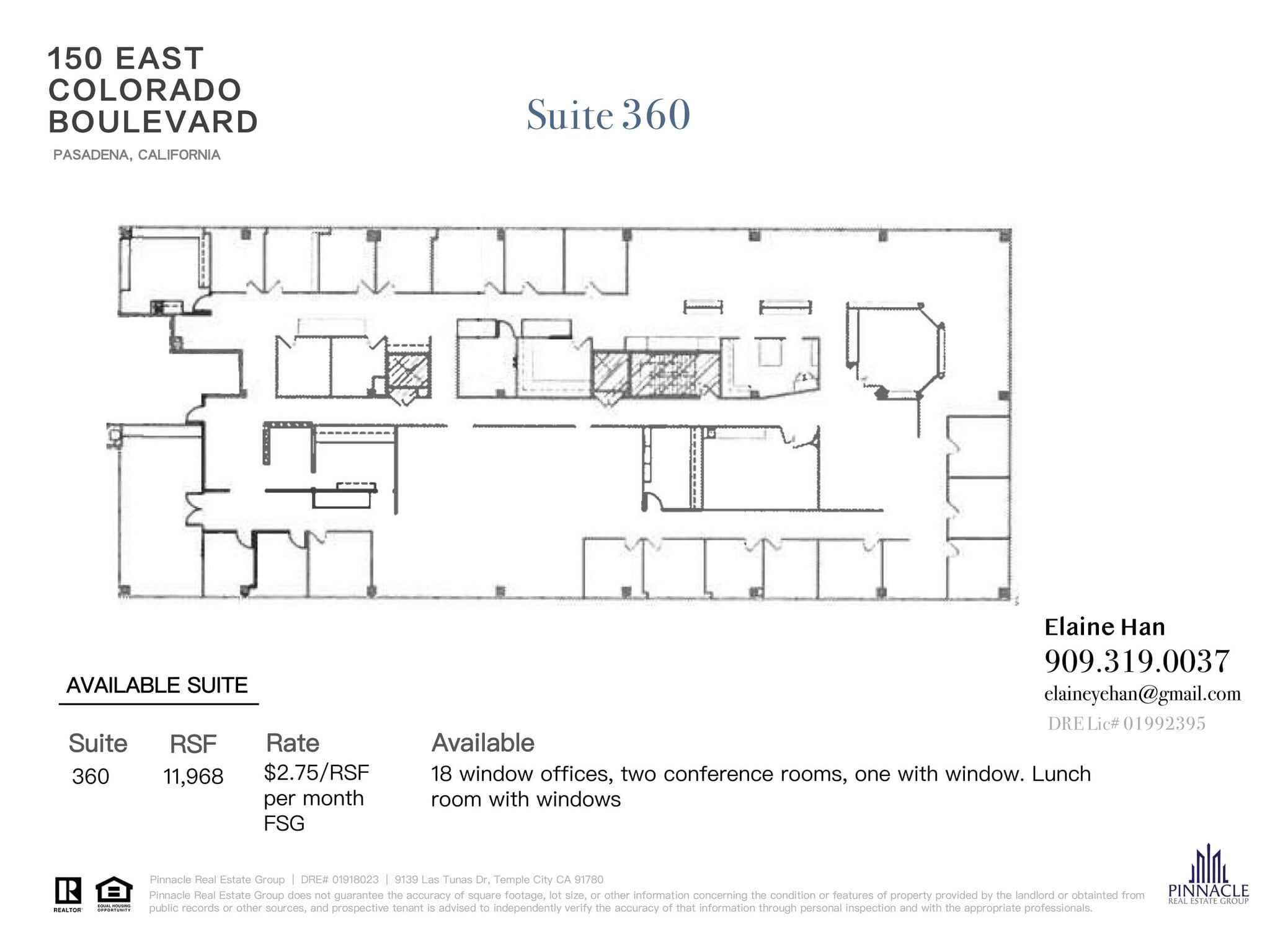 150 E Colorado Blvd, Pasadena, CA for lease Floor Plan- Image 1 of 1
