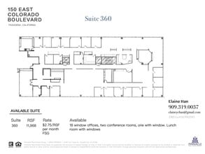 150 E Colorado Blvd, Pasadena, CA for lease Floor Plan- Image 1 of 1