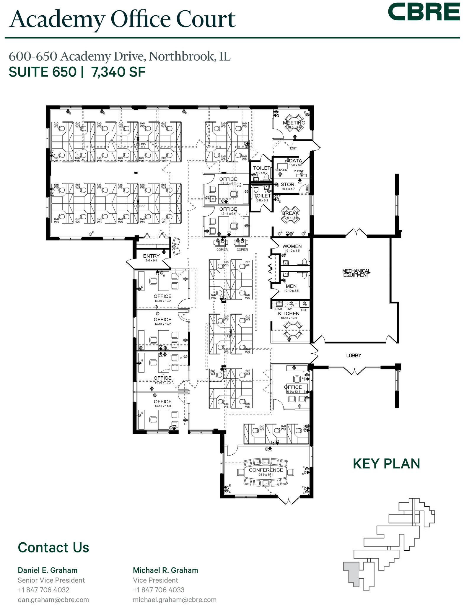 600-650 Academy Dr, Northbrook, IL à louer Plan d’étage- Image 1 de 2