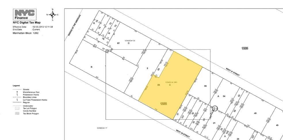 55 W 46th St, New York, NY for lease - Plat Map - Image 2 of 10