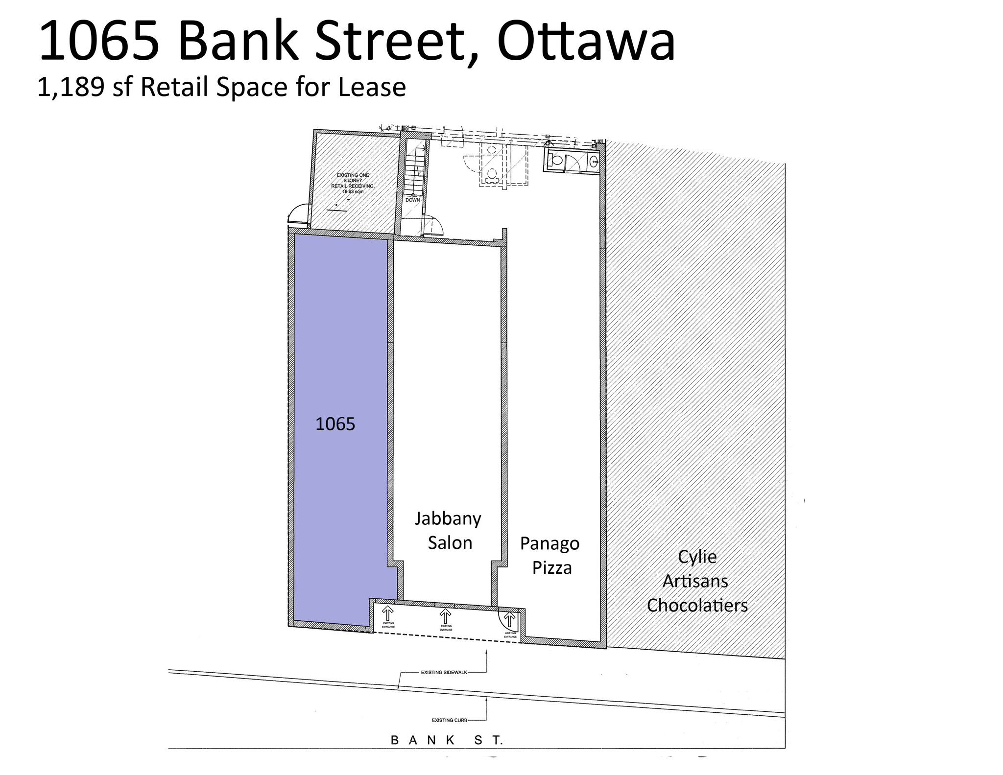 1065-1069 Bank St, Ottawa, ON for lease Floor Plan- Image 1 of 7