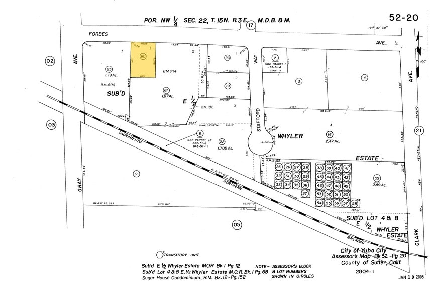 890 Forbes Ave, Yuba City, CA for sale - Plat Map - Image 1 of 1