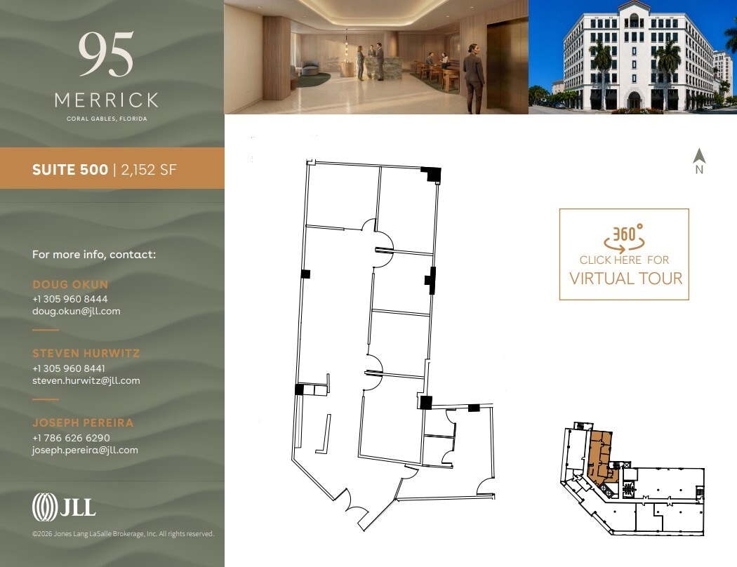 95 Merrick Way, Coral Gables, FL for lease Floor Plan- Image 1 of 1