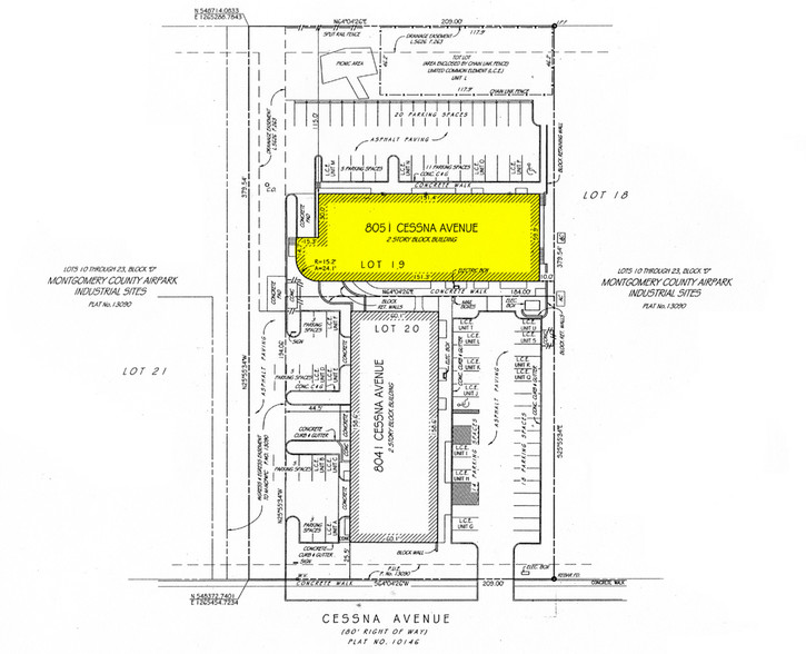 8041 Cessna Ave, Gaithersburg, MD à louer - Plan cadastral - Image 2 de 6