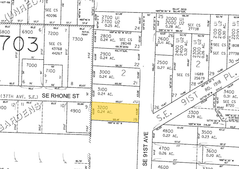 3709-3717 SE 91st Ave, Portland, OR à vendre - Plan cadastral - Image 2 de 9