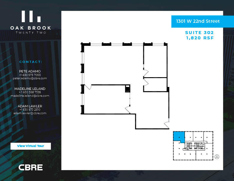 1301 W 22nd St, Oak Brook, IL for lease Floor Plan- Image 1 of 1