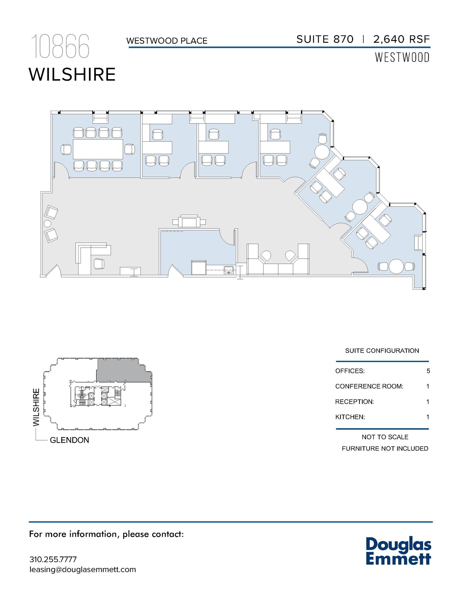 10866 Wilshire Blvd, Los Angeles, CA à louer Plan d’étage- Image 1 de 1
