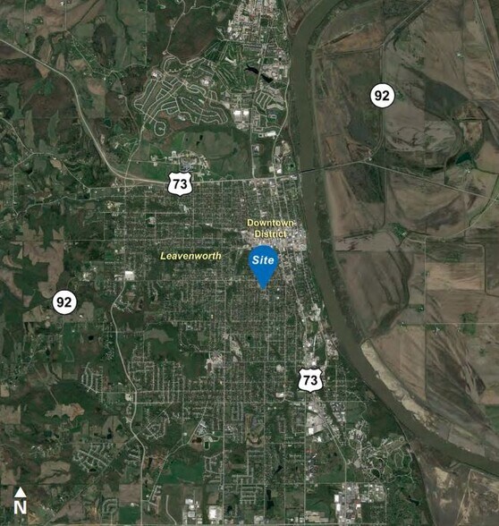 1001 6th Ave, Leavenworth, KS à vendre - Aérien - Image 2 de 3