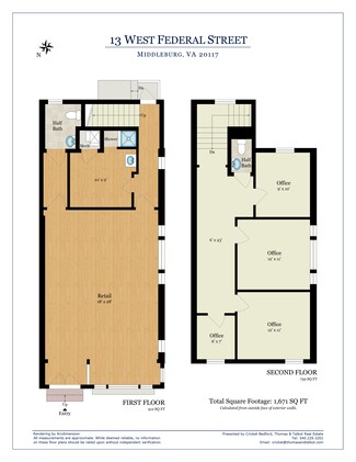 Plus de détails pour 1-13 W Federal St, Middleburg, VA - Local commercial à louer