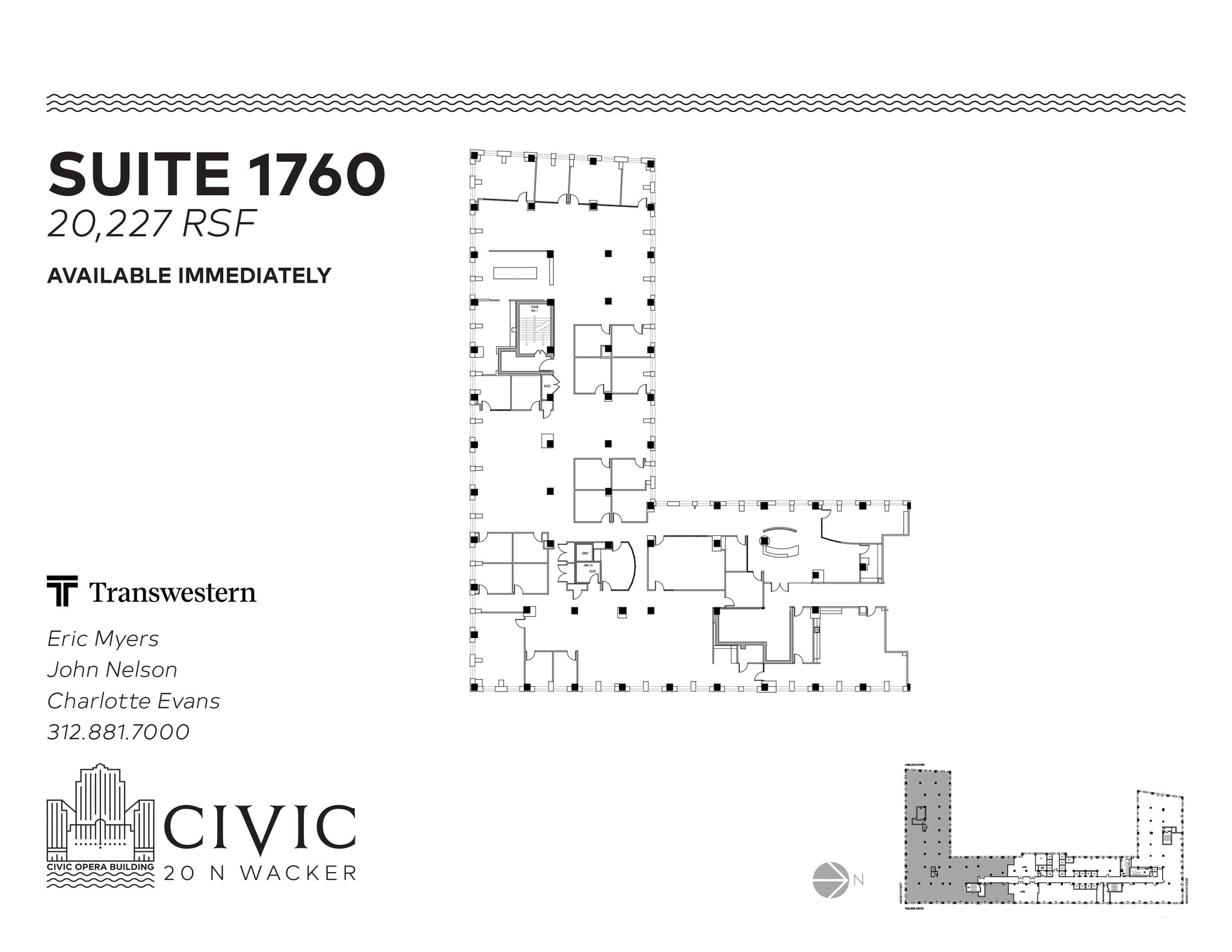 20 N Wacker Dr, Chicago, IL à louer Plan d’étage- Image 1 de 1